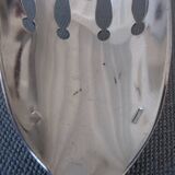 Silver metal salad cutlery, silver