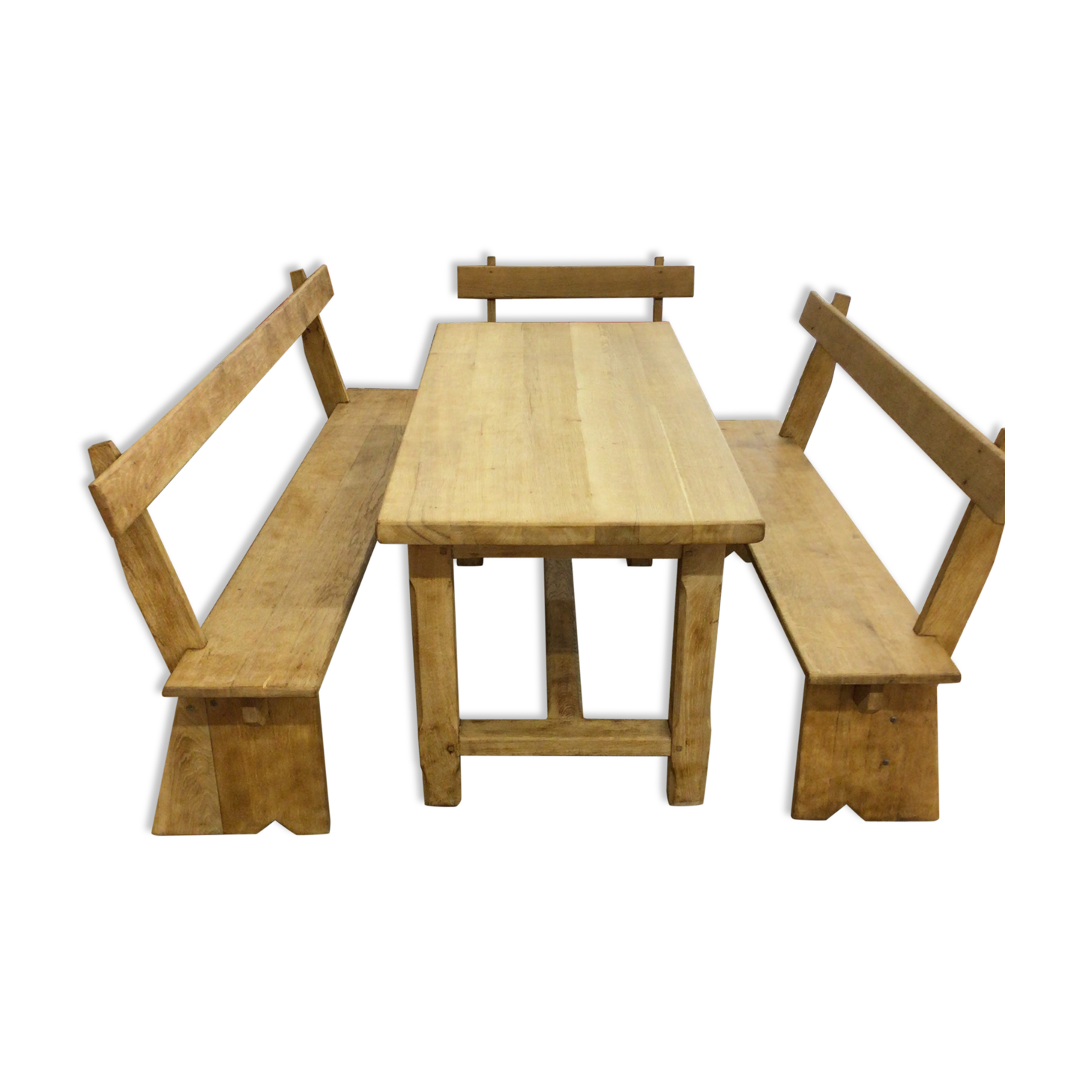 Farm table and 3 benches