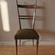 Lot of 6 Italian oak chairs from the 60s