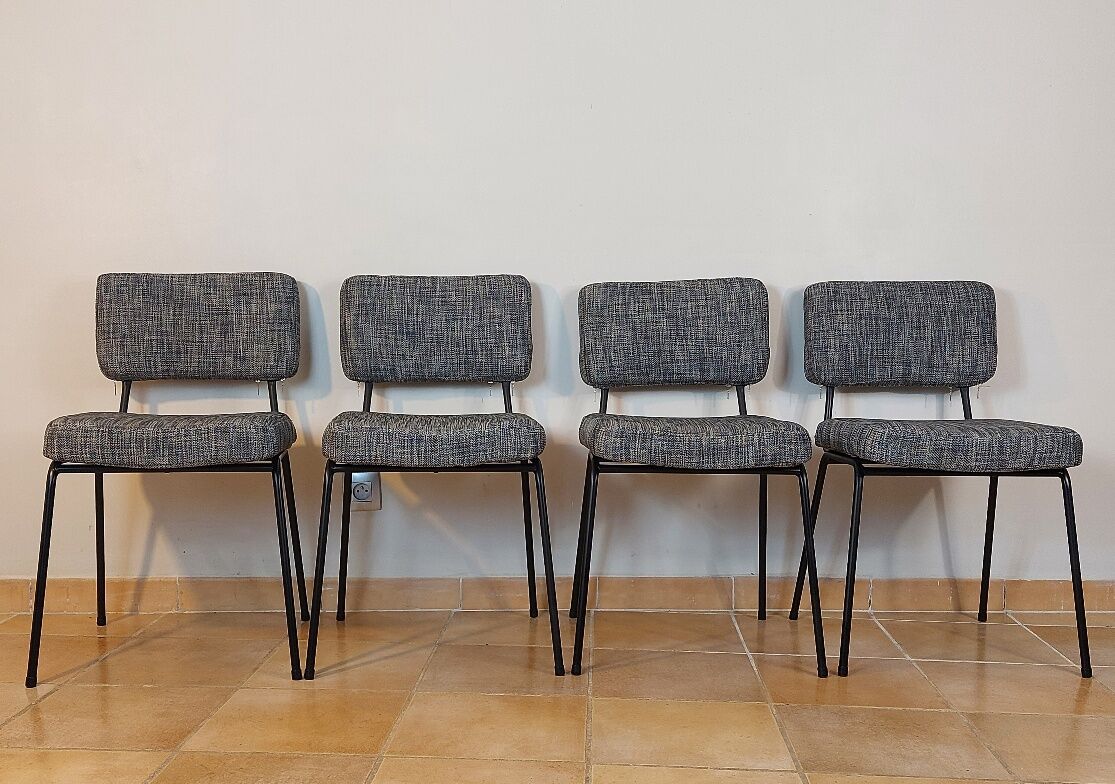 Set de 4 chaises design André Simard, édition Airborne, 1960