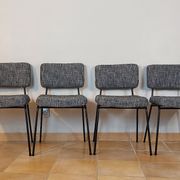 Set of 4 design chairs André Simard, Edition Airborne, French Modernism 1960s