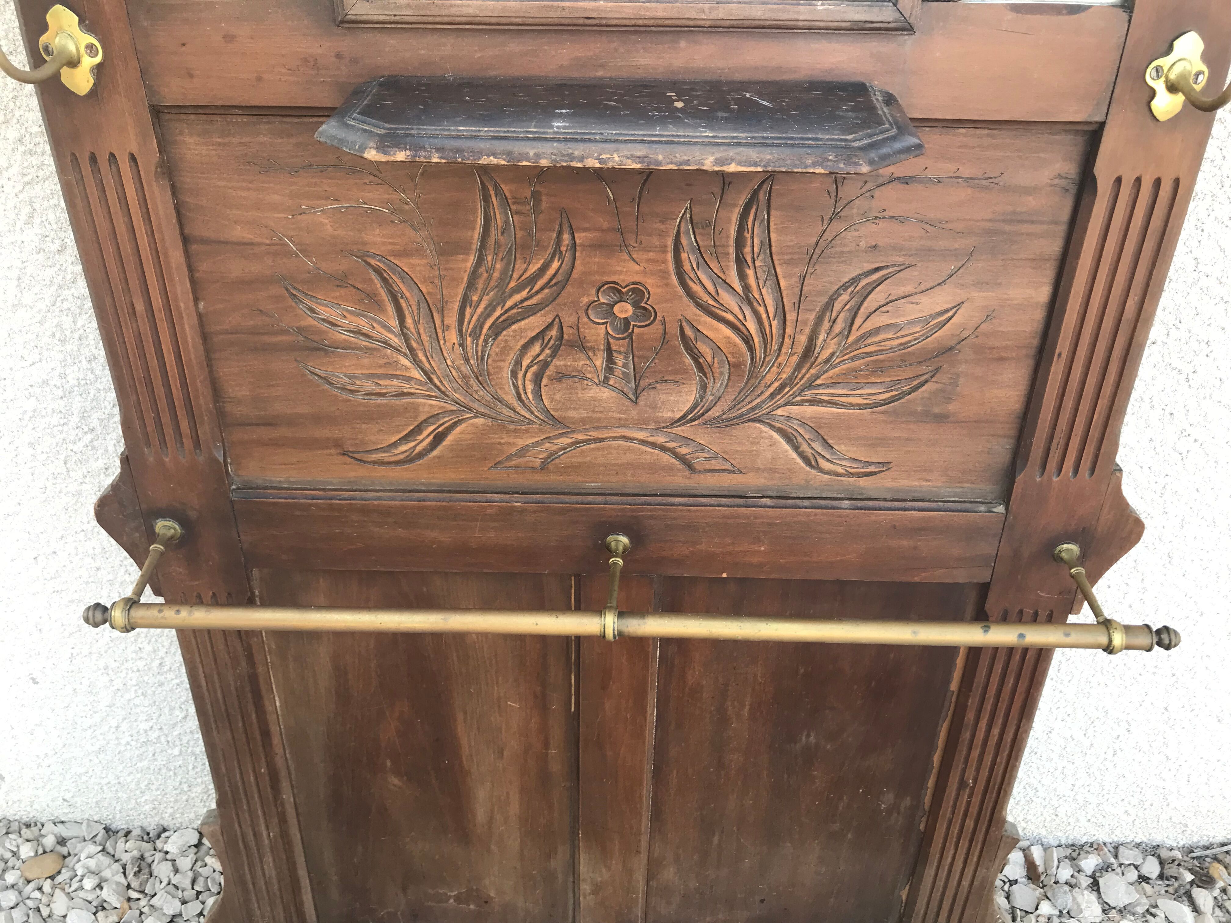 Locker room solid walnut 1900