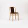 Chaise en bois courbé et velours marron par TON