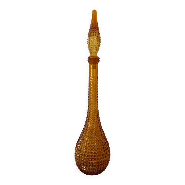 Carafe italienne Empoli pointes diamant 1970