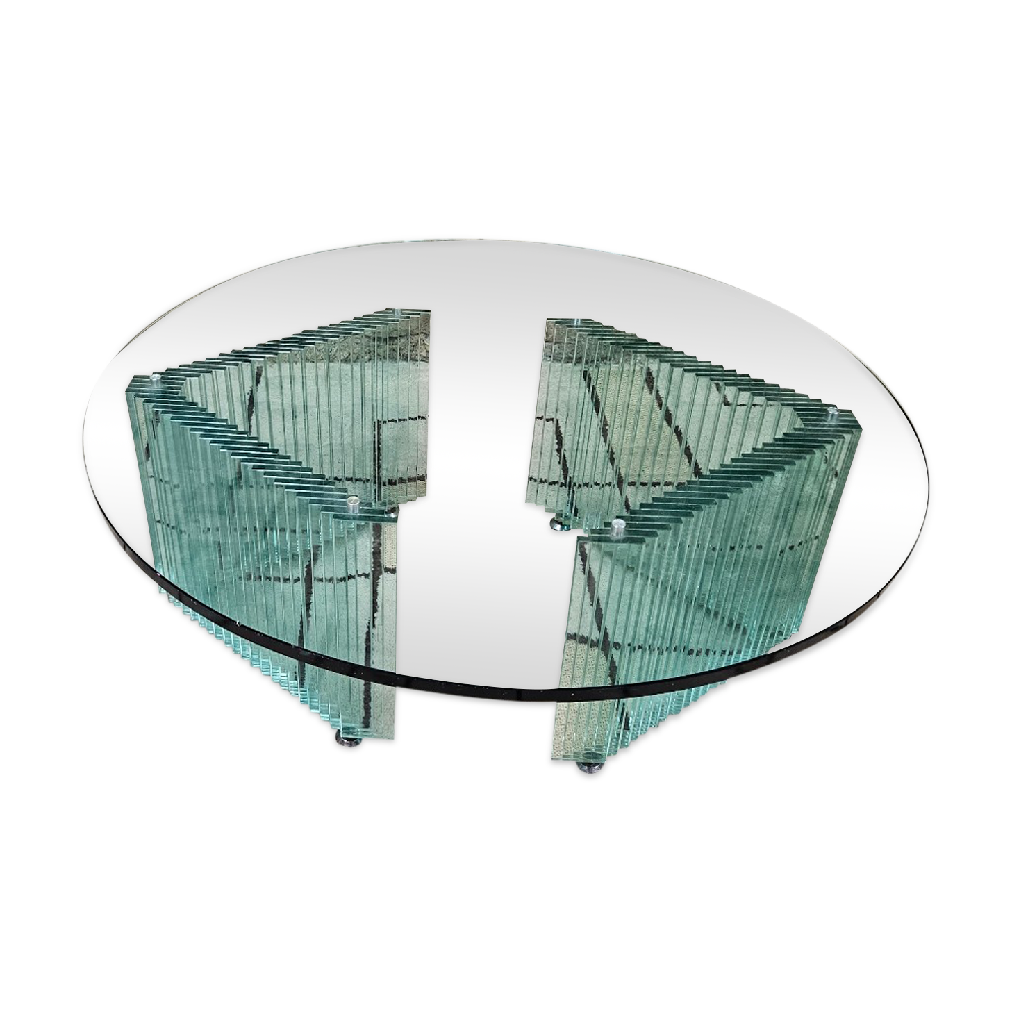 Italian glass coffee table 1970s