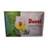 Enamelled advertising plate for the Belgian beer brand Duvel