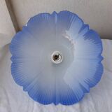 Blue glass pendant light