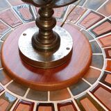 Wrought iron lamp with armillary sphere decorations