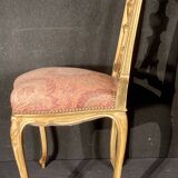 Pair of gilded wooden chairs
