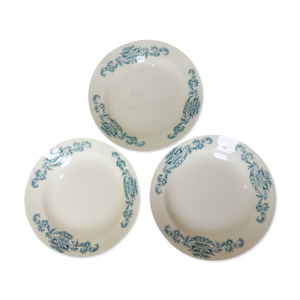 3 assiettes creuses vintage - fer longchamp