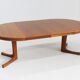 Vintage Danish round extendable dining table 1960s