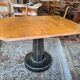 Table industrielle en fer et bois