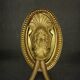 Pair of wall sconces with female masks in Louis XVI style - gilded bronze