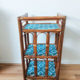 Rattan / wicker shelf, vintage, 50s