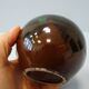 Ball solifleur in brown green ceramic