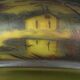 Circular glass bowl - hand-painted by Jean Simon Peynaud