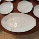 service à poisson 12 assiettes Limoges "Réva"  1940 peint à la main