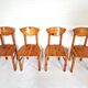 Ensemble de 4 chaises de salle à manger en pin Daumiller