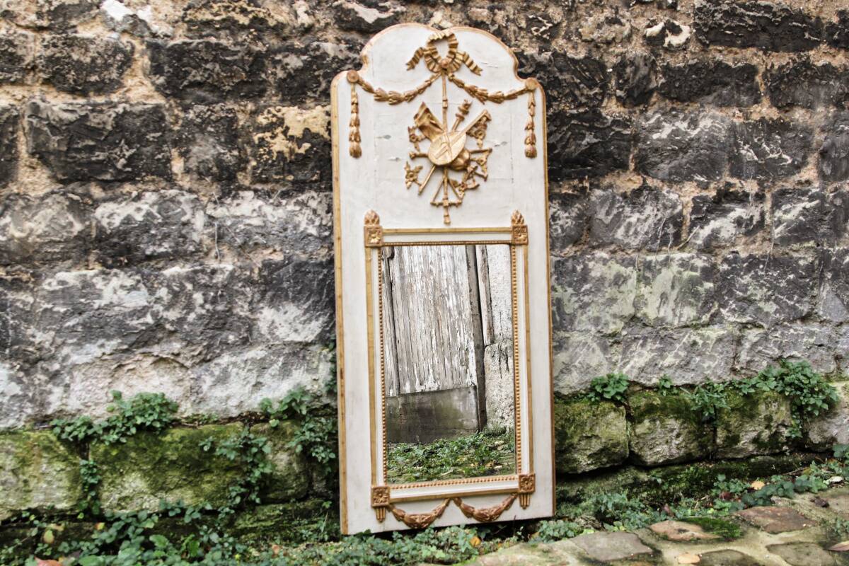 Miroir trumeau en bois sculpté, 19ème siècle
