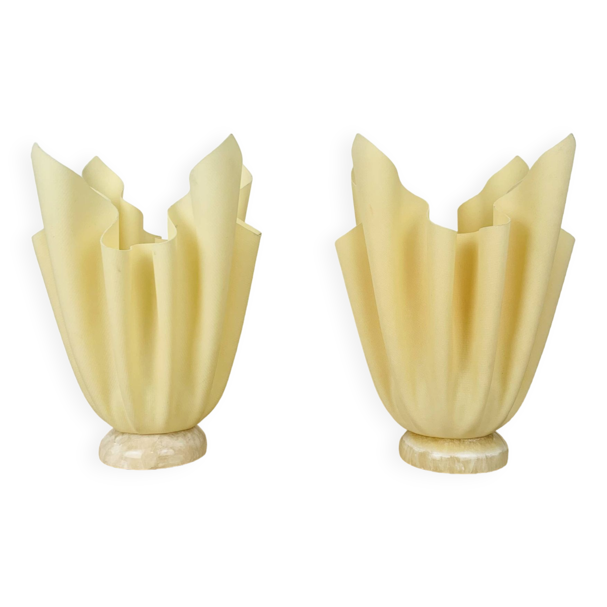 Pair of Georgia Jacob lamps with alabaster base