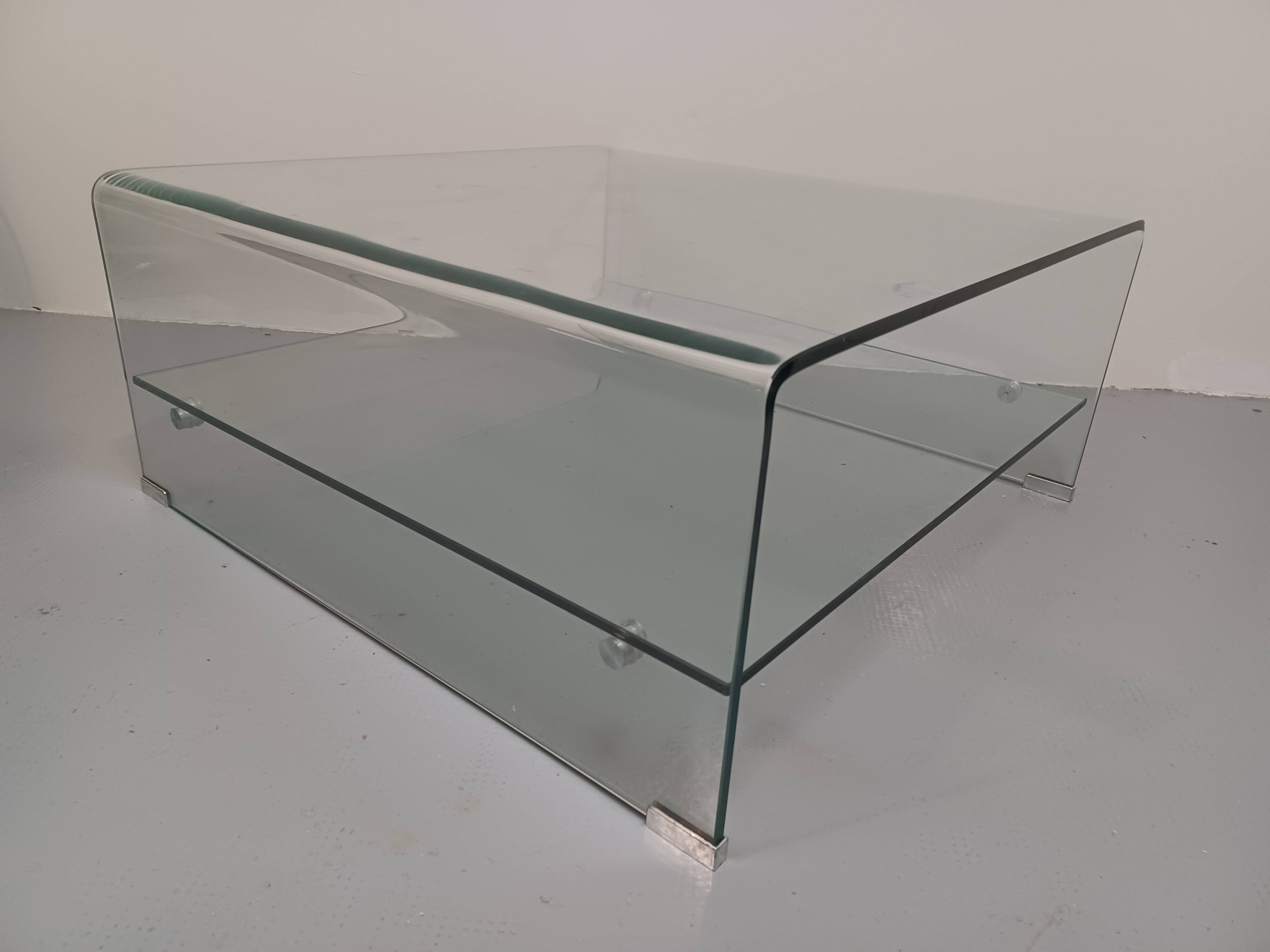 Coffee table, molded glass