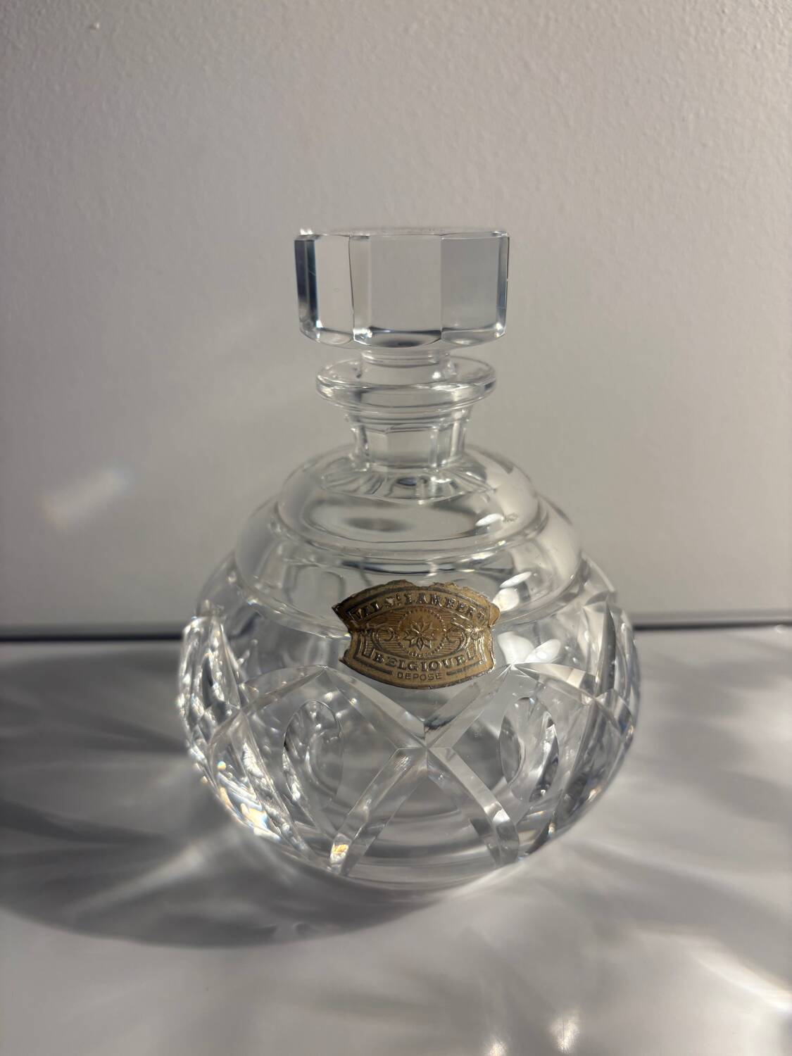 Val Saint Lambert individual crystal bottle/carafe no.