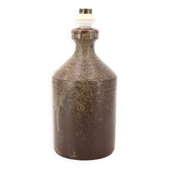 Cylindrical stoneware potter's lamp base, 1970s