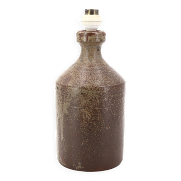 Cylindrical stoneware potter's lamp base, 1970s