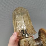 A ceramic wall lamp with a hard-pressed glass shade, Axella Denmark 1970s