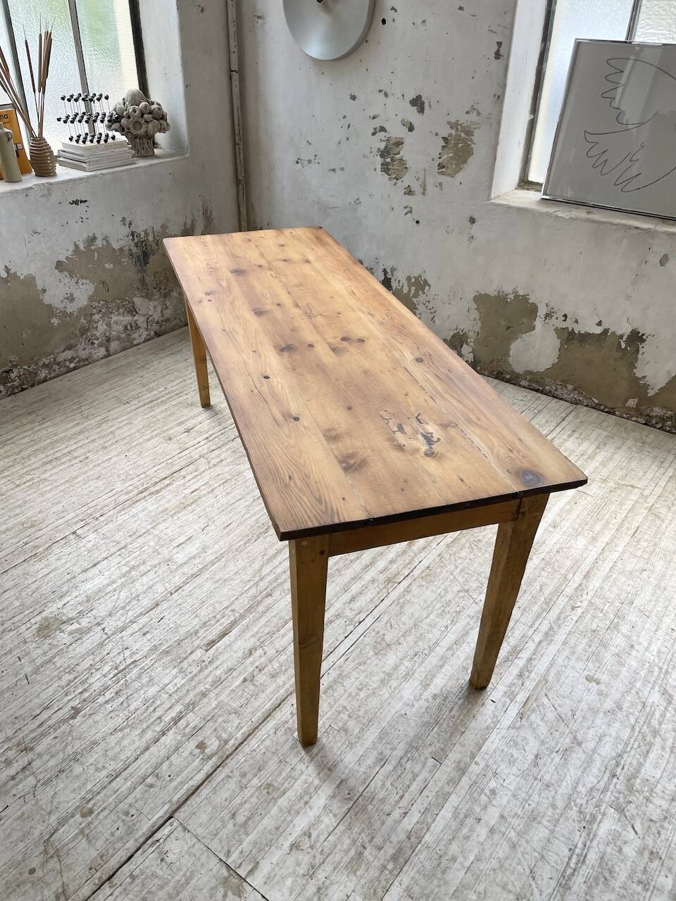 2m pine farm table
