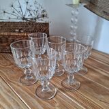 Vintage stemmed aperitif glasses