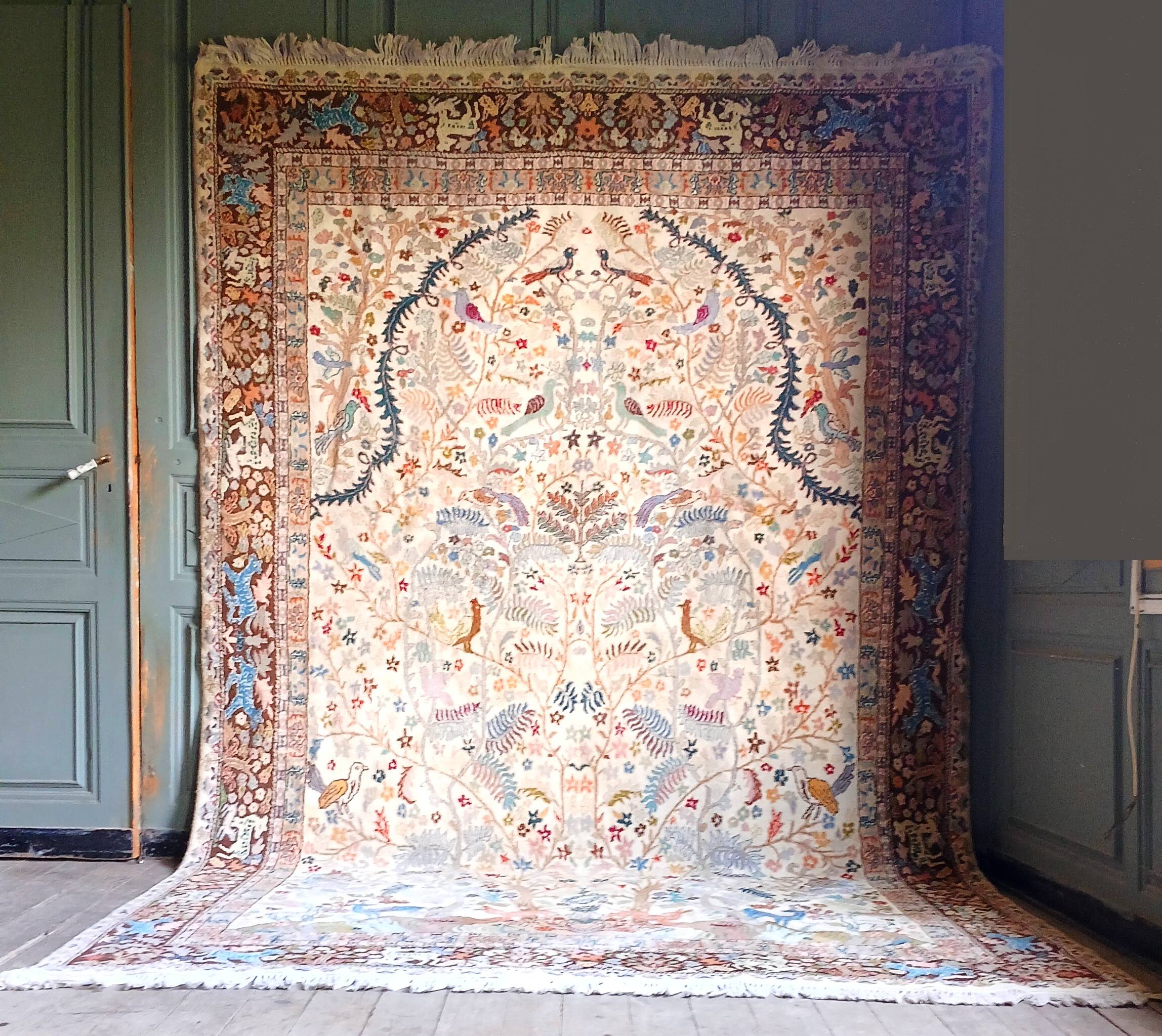 Amazigh XL rug (Berber) in double weave wool, hand-knotted, Fes 2005