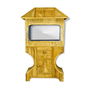 Meuble de rangement en - rotin bambou