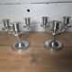 Pair of silver-plated candlesticks