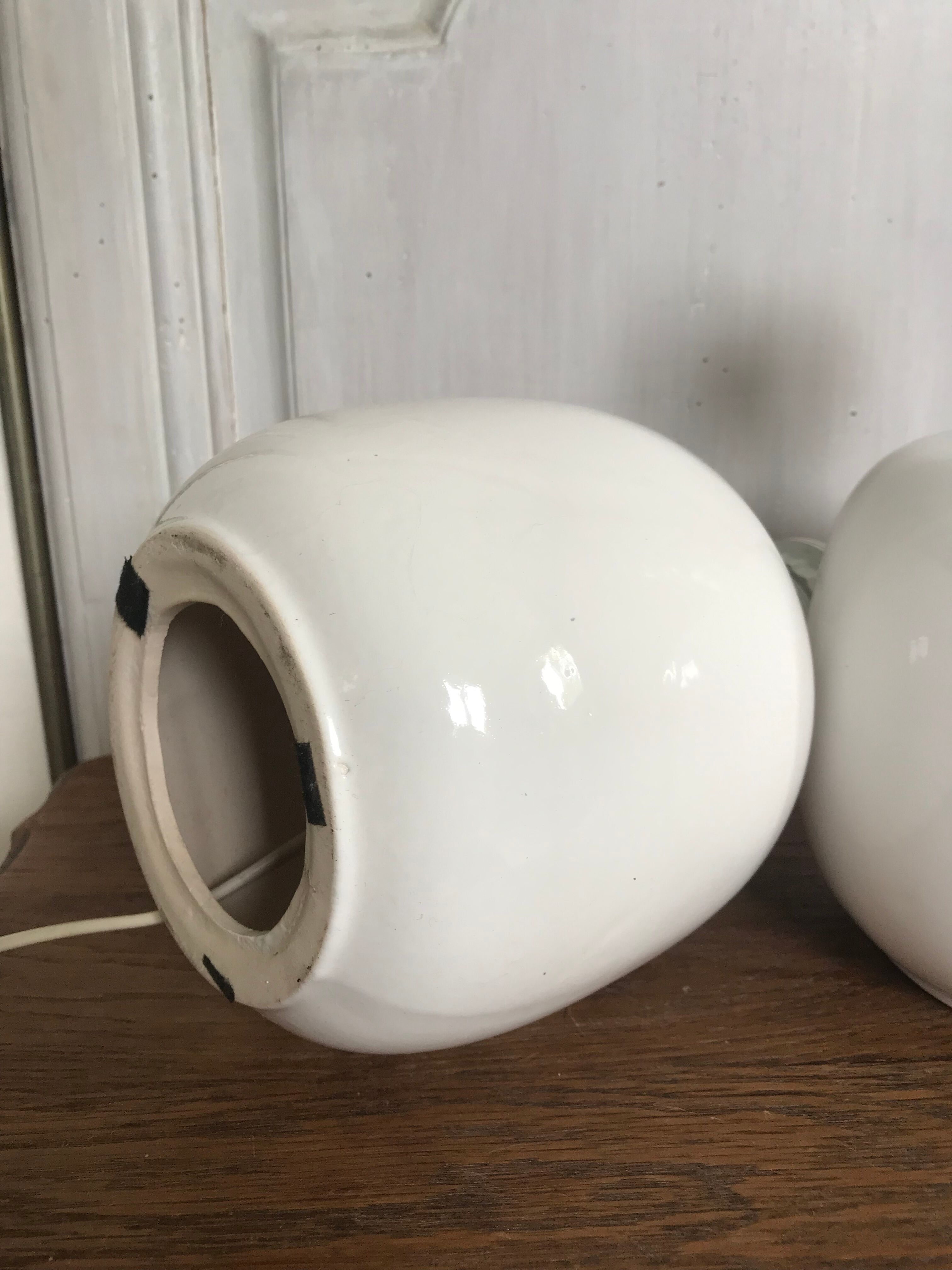 Pair of ceramic lamps