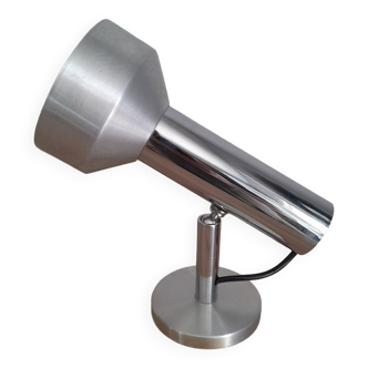 Articulated chrome and brushed aluminum spot light vintage 70s
