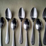 Set of 12 Art Deco silver-plated coffee spoons
