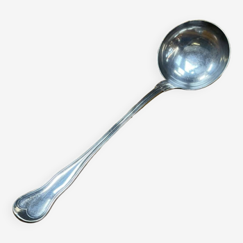 Christofle brand ladle in silver metal - Letter B on the back.