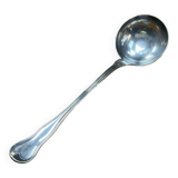 Christofle brand ladle in silver metal - Letter B on the back.