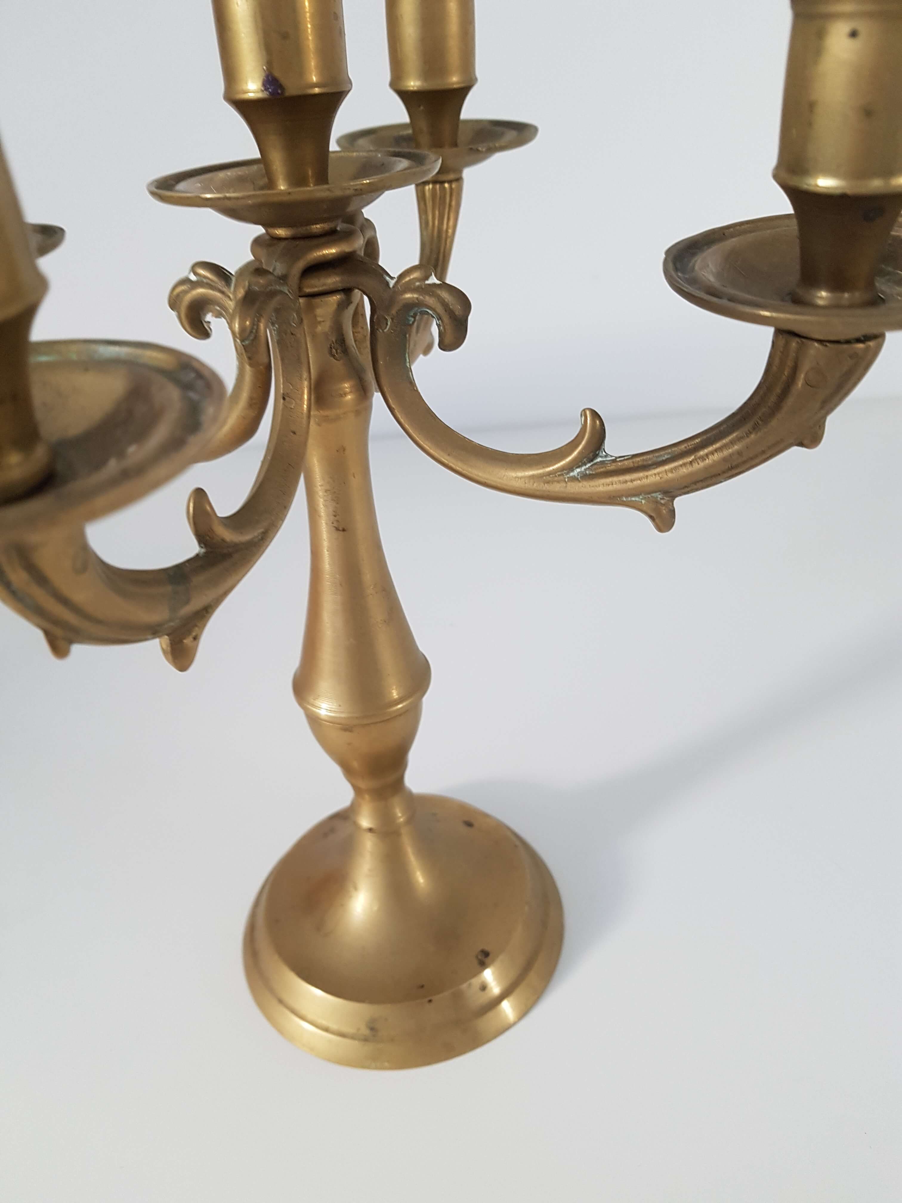 Antique brass candlestick 4 branches