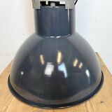 Industrial french dark blue enamel pendant lamp from mazda, 1960s