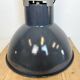 Industrial french dark blue enamel pendant lamp from mazda, 1960s