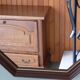 Solid wood mirror with gilded metal edging 47.50x 67 cm