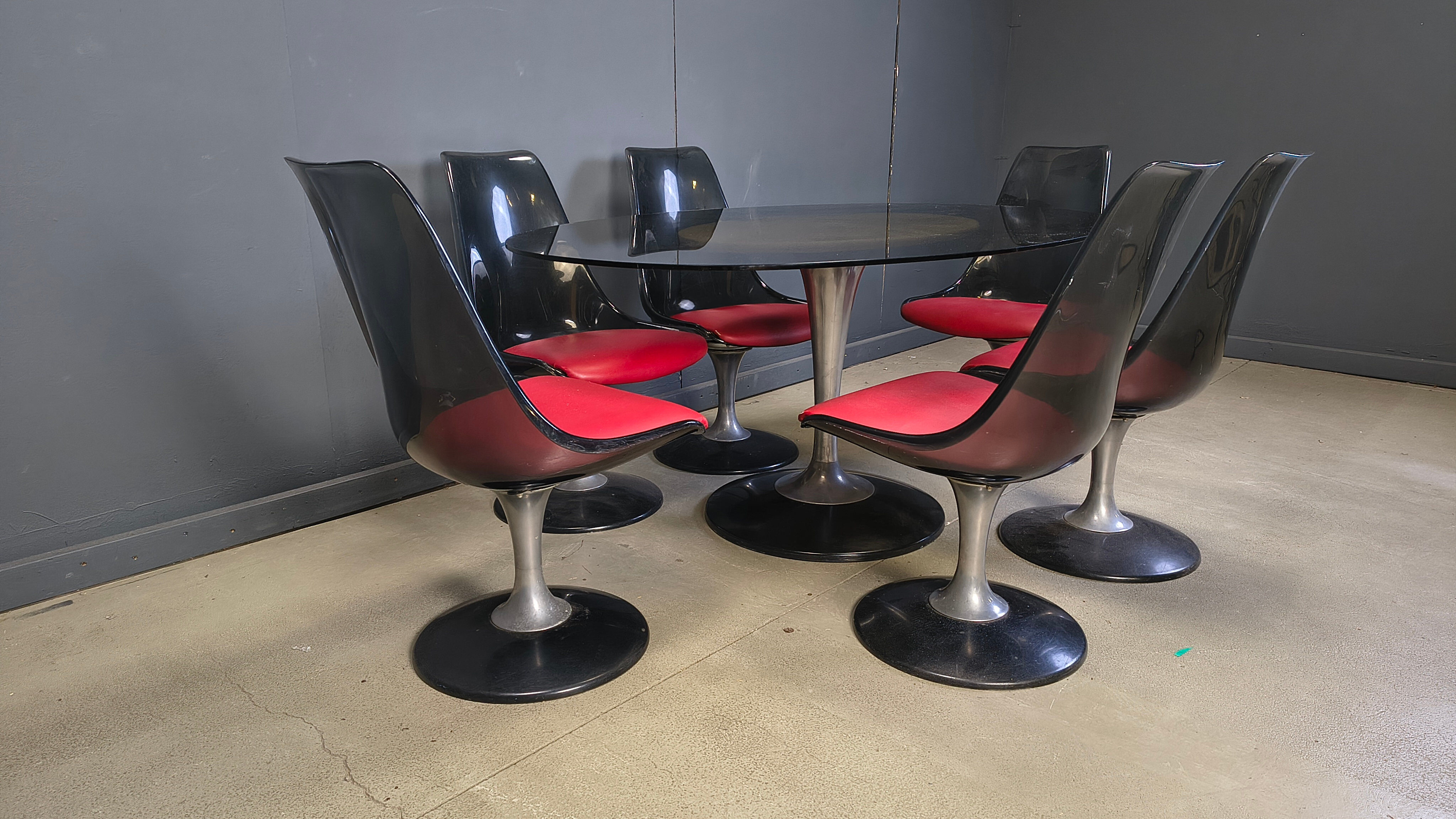 Space age dining set by Chromcraft, 1970s