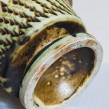 Ceramic planter with vintage scarifications from the 1950s