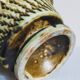 Ceramic planter with vintage scarifications from the 1950s