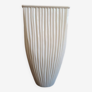 Vase en porcelaine blanche de Limoges - Ercuis & Raynaud - 22 cm