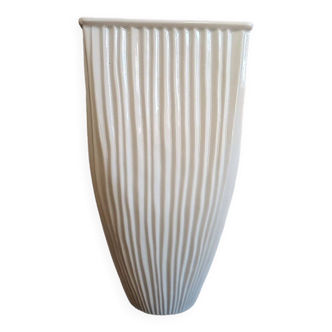 Vase en porcelaine blanche de Limoges - Ercuis & Raynaud - 22 cm