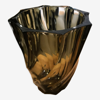 Vase verre tourné vintage