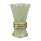 Vase vert d'eau moucheté à réhauts d'or circa 1970